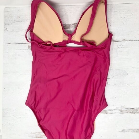 J. Crew Tie-front Cutout One-piece Swimsuit Size 16 NWT - Picture 6 of 7